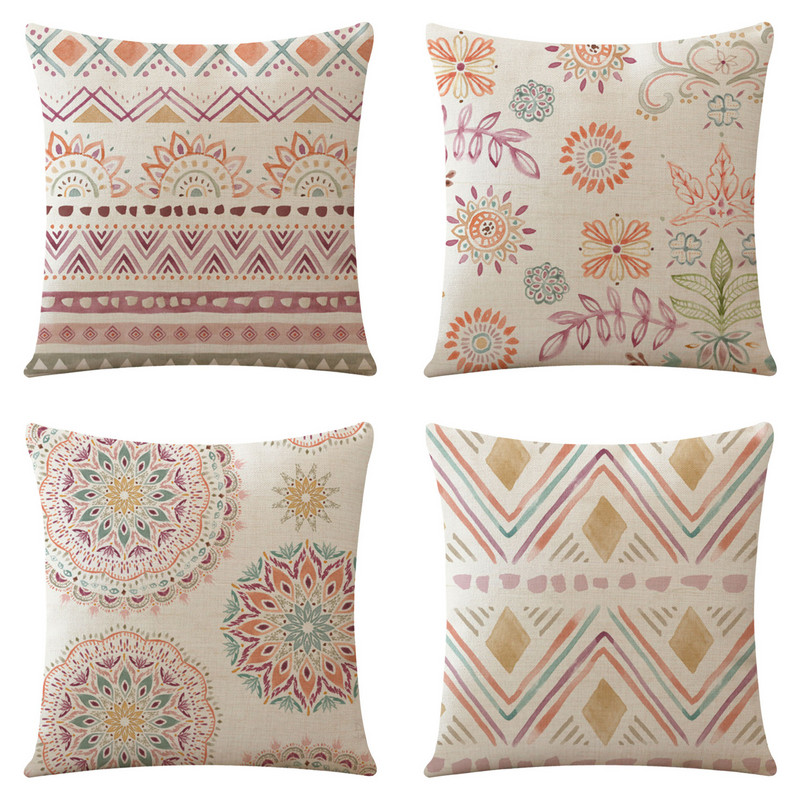 Nacionalni stil Pamučne i lanene prostirke Retro obična tapiserija Ručno izrađena kućna prostirka Jednostavna lanena navlaka za jastuk