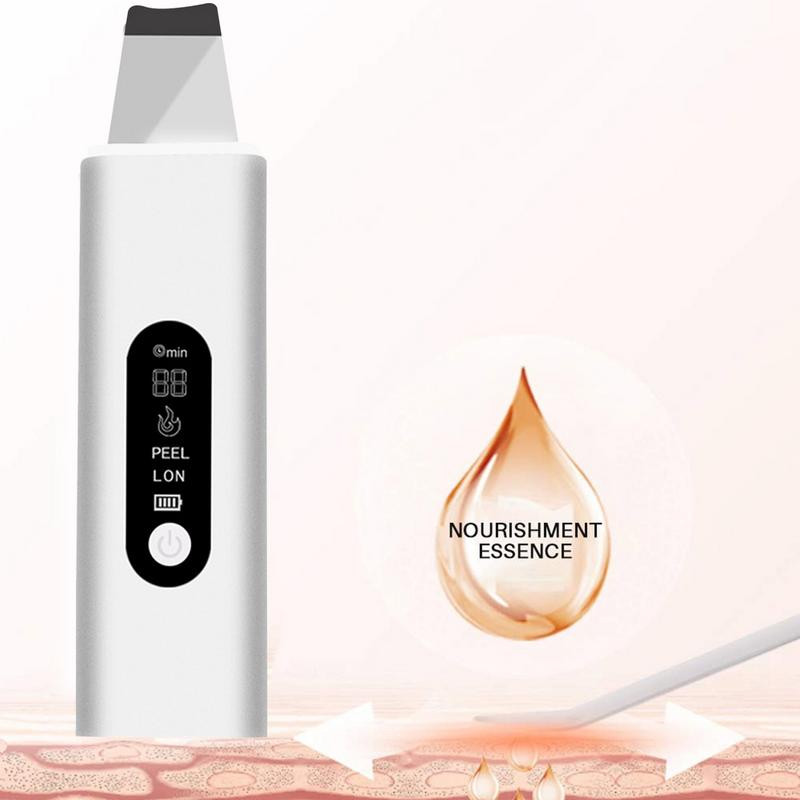 Skin scrubber spatula arcbőrradír spatula mitesszer eltávolító tisztító vízálló USB töltő az arc mély tisztításához
