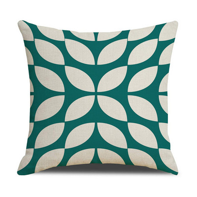 Jednobojna jastučnica Kućni dekor Geometrijski ispis lišća Kauč Jastuk Navlaka za jastuk Ukrasna auto jastučnica 45CM