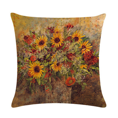 Medvilniniai lininiai pagalvėlių užvalkalai geltonai pilki vintažinio aliejaus dažymo pagalvių užvalkalai gyvenamojo kambario miegamojo sofos automobiliui