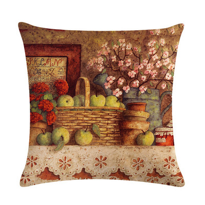 Medvilniniai lininiai pagalvėlių užvalkalai geltonai pilki vintažinio aliejaus dažymo pagalvių užvalkalai gyvenamojo kambario miegamojo sofos automobiliui