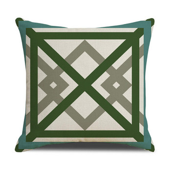 Κάλυμμα μαξιλαριού καναπέ Nordic Light Luxury Abstract Geometry Κάλυμμα μαξιλαριού Απλή μαξιλαροθήκη Πράσινη γεωμετρική μαξιλαροθήκη