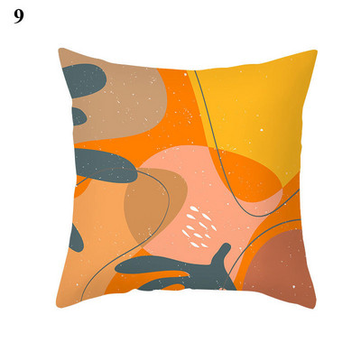 45x45cm őszibarack bőr bársony geometrikus figura párnahuzat párnahuzat párnahuzat párnahuzat otthoni kanapé dekoráció