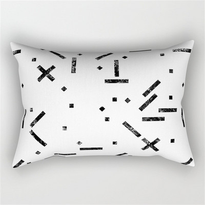 30x50cm fekete fehér derékpárnahuzat Nordic Line Wave geometrikus párnahuzat poliészter nappali kanapé otthoni dekoráció