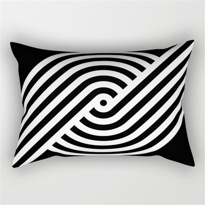 30x50cm fekete fehér derékpárnahuzat Nordic Line Wave geometrikus párnahuzat poliészter nappali kanapé otthoni dekoráció