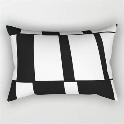 30x50cm fekete fehér derékpárnahuzat Nordic Line Wave geometrikus párnahuzat poliészter nappali kanapé otthoni dekoráció