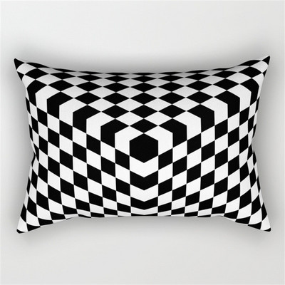 30x50cm fekete fehér derékpárnahuzat Nordic Line Wave geometrikus párnahuzat poliészter nappali kanapé otthoni dekoráció