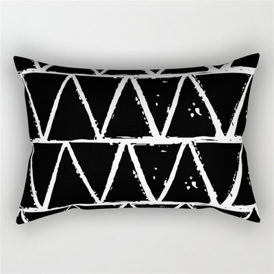 30x50cm fekete fehér derékpárnahuzat Nordic Line Wave geometrikus párnahuzat poliészter nappali kanapé otthoni dekoráció