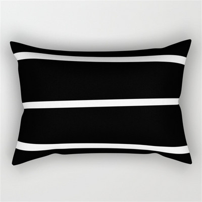 30x50cm fekete fehér derékpárnahuzat Nordic Line Wave geometrikus párnahuzat poliészter nappali kanapé otthoni dekoráció