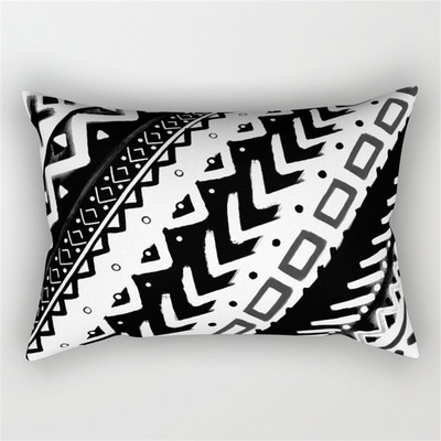 30x50cm fekete fehér derékpárnahuzat Nordic Line Wave geometrikus párnahuzat poliészter nappali kanapé otthoni dekoráció
