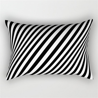 30x50cm fekete fehér derékpárnahuzat Nordic Line Wave geometrikus párnahuzat poliészter nappali kanapé otthoni dekoráció