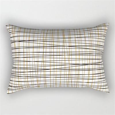 30x50cm fekete fehér derékpárnahuzat Nordic Line Wave geometrikus párnahuzat poliészter nappali kanapé otthoni dekoráció