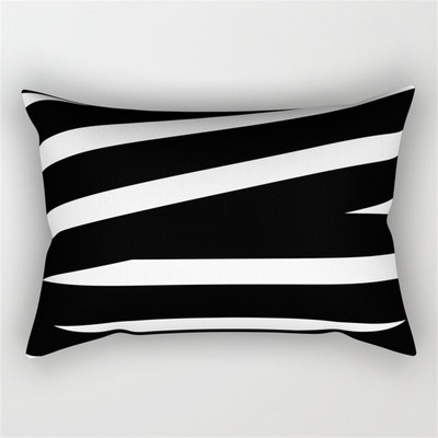30x50cm fekete fehér derékpárnahuzat Nordic Line Wave geometrikus párnahuzat poliészter nappali kanapé otthoni dekoráció