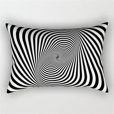 30x50cm fekete fehér derékpárnahuzat Nordic Line Wave geometrikus párnahuzat poliészter nappali kanapé otthoni dekoráció