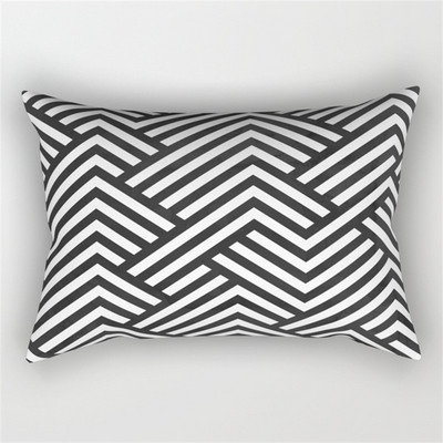 30x50cm fekete fehér derékpárnahuzat Nordic Line Wave geometrikus párnahuzat poliészter nappali kanapé otthoni dekoráció