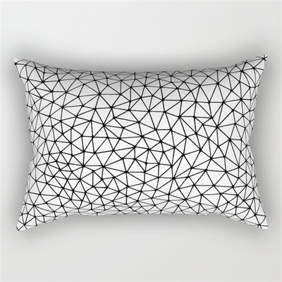 30x50cm fekete fehér derékpárnahuzat Nordic Line Wave geometrikus párnahuzat poliészter nappali kanapé otthoni dekoráció