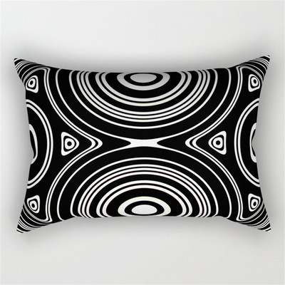 30x50cm fekete fehér derékpárnahuzat Nordic Line Wave geometrikus párnahuzat poliészter nappali kanapé otthoni dekoráció