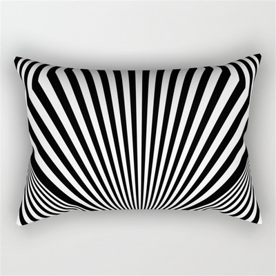 30x50cm fekete fehér derékpárnahuzat Nordic Line Wave geometrikus párnahuzat poliészter nappali kanapé otthoni dekoráció