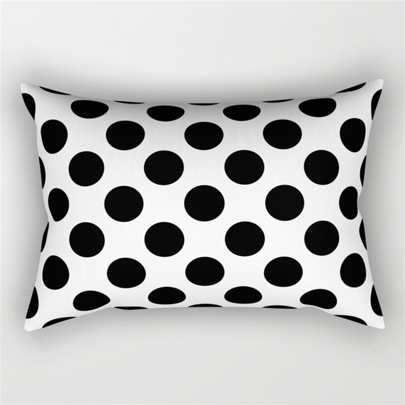 30x50cm fekete fehér derékpárnahuzat Nordic Line Wave geometrikus párnahuzat poliészter nappali kanapé otthoni dekoráció