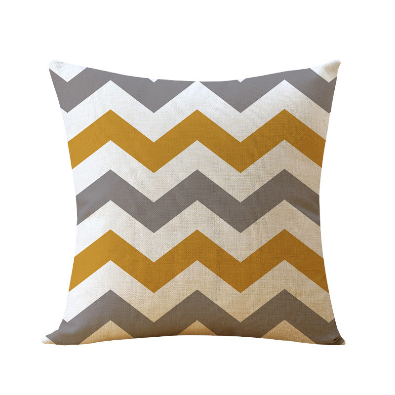 Față de pernă din in, galben, alb, geometric, husă de pernă pentru canapea, gri pentru decorarea casei, husă de pernă poate fi personalizată pentru tine 45x45cm