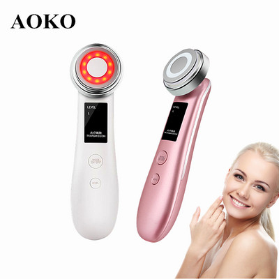 AOKO 2020 új EMS RF Beauty Machine arcmasszírozó LED foton-ion bőrápoló eszköz, mélytisztító arcemelő bőrfeszesítő eszköz