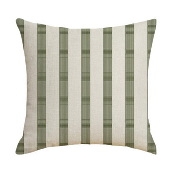 45x45cm Λευκό Μαξιλάρι Μαξιλάρι καναπέ από λινό πολυτελές πράσινο σκούρο πράσινο γεωμετρικό σχέδιο Μαξιλάρι κομοδίνου Κάλυμμα μαξιλαριού