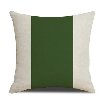 45x45 см ленена светла луксозна зелена ленена възглавница за диван Тъмнозелена възглавница с геометричен модел Нощна възглавница Калъфка за възглавница