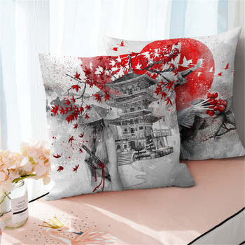 Калъфка за декоративни възглавници в японски стил Калъфка за холна Диван Офис столове Възглавници за седалки Мека калъфка за възглавница