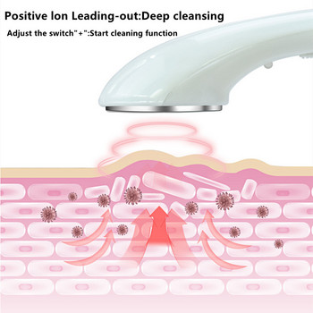 Ηλεκτρικό αντιρυτιδικό ιοντικό μηχάνημα καθαρισμού προσώπου Υψηλής συχνότητας Υπερήχων Συσκευή ομορφιάς προσώπου Ionic Clean Skin Lift Massager