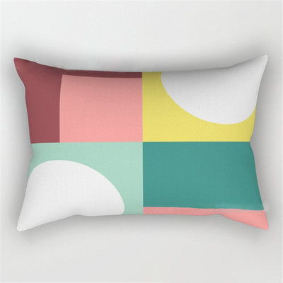 30x50cm szivárvány geometriai poliészter párnahuzat Patchwork csíkos párnahuzat kanapé lakberendezés Absztrakt hálószoba párnahuzatok