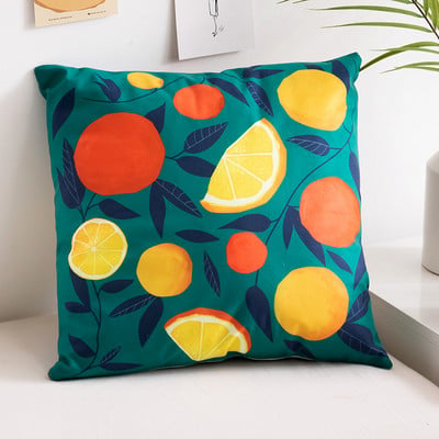 45x45 cm-es színes, szép gyümölcsnyomatú párnahuzat Kanapé Nappali párna Otthoni dekorációs párnák tok párnahuzat