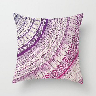 Lakberendezés Nordic Retro Mandala Nyomtatott Barack Bőr Bársony négyzet Ölelés Párnahuzat Párnahuzat