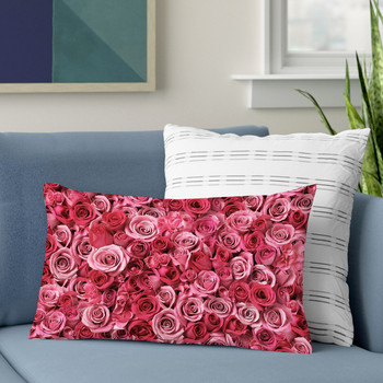 Възглавница за кола, диван, стол, ретро декорация, 30x50 роза, калъфка за възглавница, розова маргаритка, калъфка за домашен декор