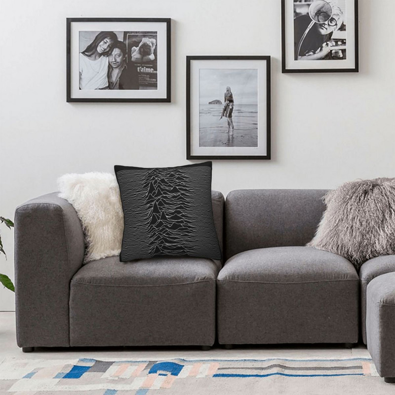 Unknown Pleasures Joy Division párnahuzat poliészter nyomtatott cipzáras dekor kanapé üléspárnahuzat