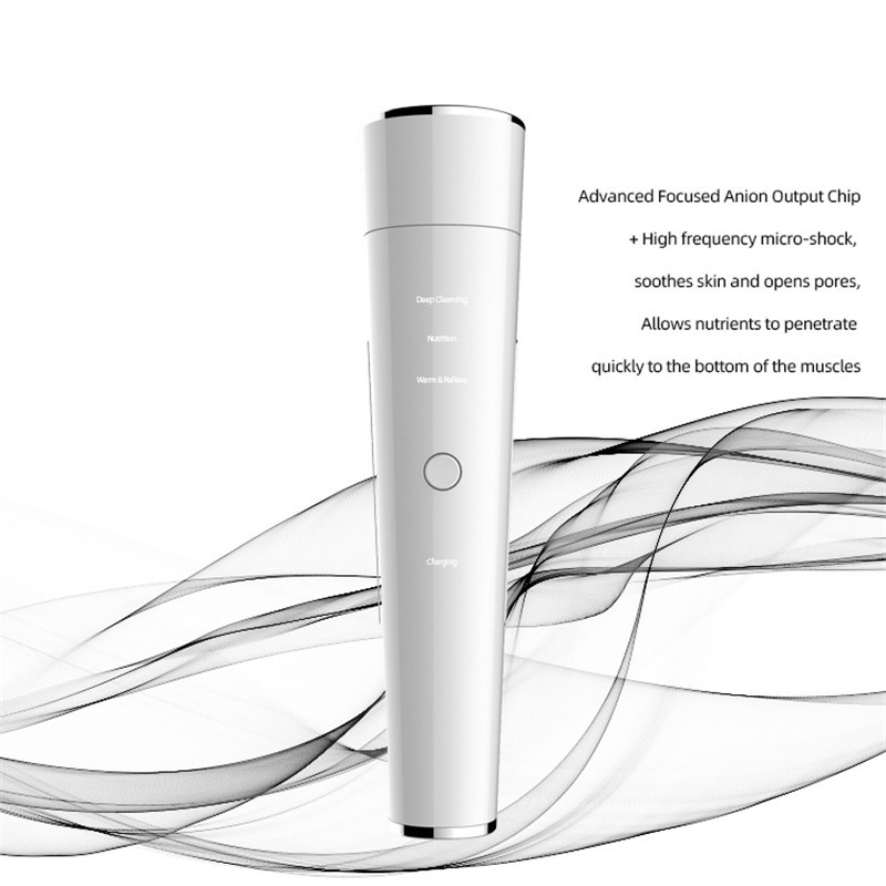 2022 Anti-Aging ultrazvučna vibracija Lice Eye Heat Massager Ion+ Čišćenje pora Koža lica Nježna njega Ljepota Zatezanje kože