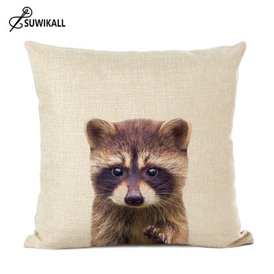 animale drăguțe anime husă de pernă decor acasă iepure măgar vulpe decor pernă lenjerie de pernă decor camera bebelușului husă de pernă