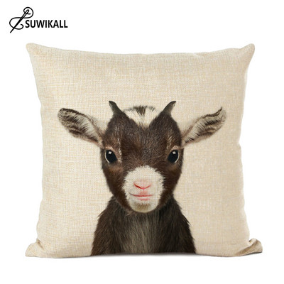 animale drăguțe anime husă de pernă decor acasă iepure măgar vulpe decor pernă lenjerie de pernă decor camera bebelușului husă de pernă