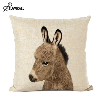 animale drăguțe anime husă de pernă decor acasă iepure măgar vulpe decor pernă lenjerie de pernă decor camera bebelușului husă de pernă