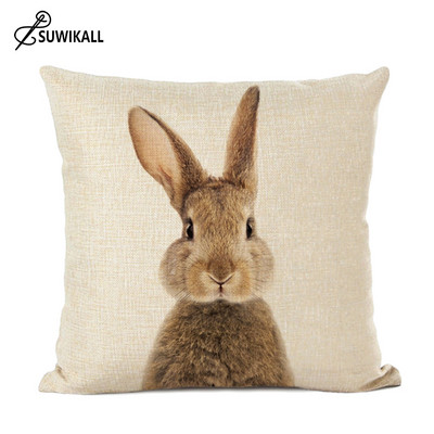 animale drăguțe anime husă de pernă decor acasă iepure măgar vulpe decor pernă lenjerie de pernă decor camera bebelușului husă de pernă