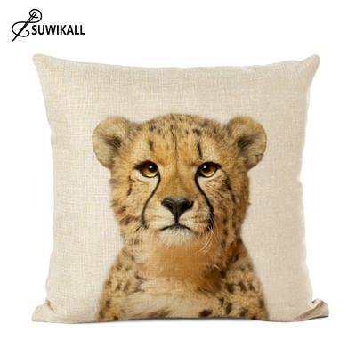 animale drăguțe anime husă de pernă decor acasă iepure măgar vulpe decor pernă lenjerie de pernă decor camera bebelușului husă de pernă
