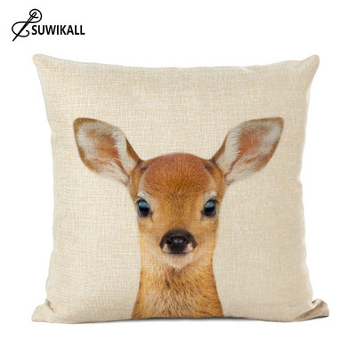 animale drăguțe anime husă de pernă decor acasă iepure măgar vulpe decor pernă lenjerie de pernă decor camera bebelușului husă de pernă