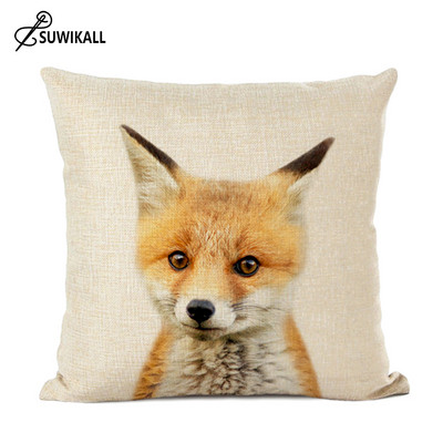 animale drăguțe anime husă de pernă decor acasă iepure măgar vulpe decor pernă lenjerie de pernă decor camera bebelușului husă de pernă
