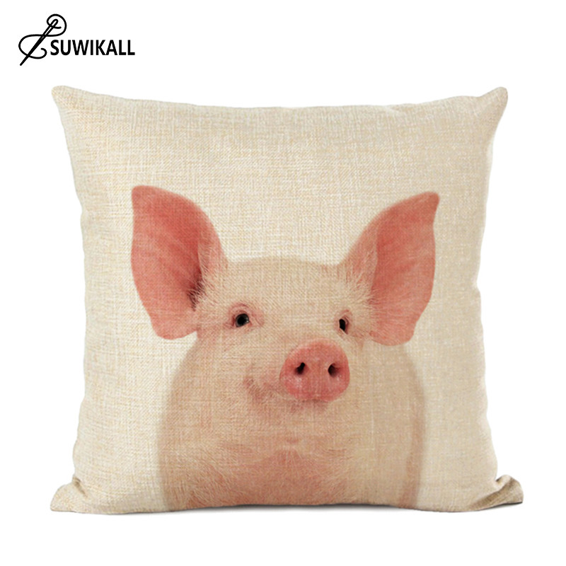 animale drăguțe anime husă de pernă decor acasă iepure măgar vulpe decor pernă lenjerie de pernă decor camera bebelușului husă de pernă