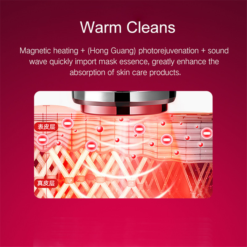 EMS uređaj za uljepšavanje Ultrazvučni fotonski masažer za lice Stroj za zatezanje kože LED svjetlosna terapija Uređaj za pomlađivanje za podizanje lica