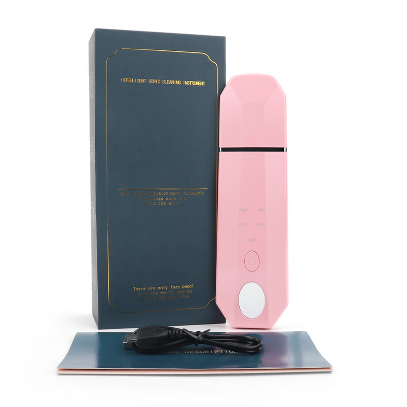 Καθαριστικό προσώπου Peeling Shovel Ion Ultrasonic Skin Scrubber Remover για μαύρα στίγματα Facial Lifting Vibration Massager Περιποίηση δέρματος