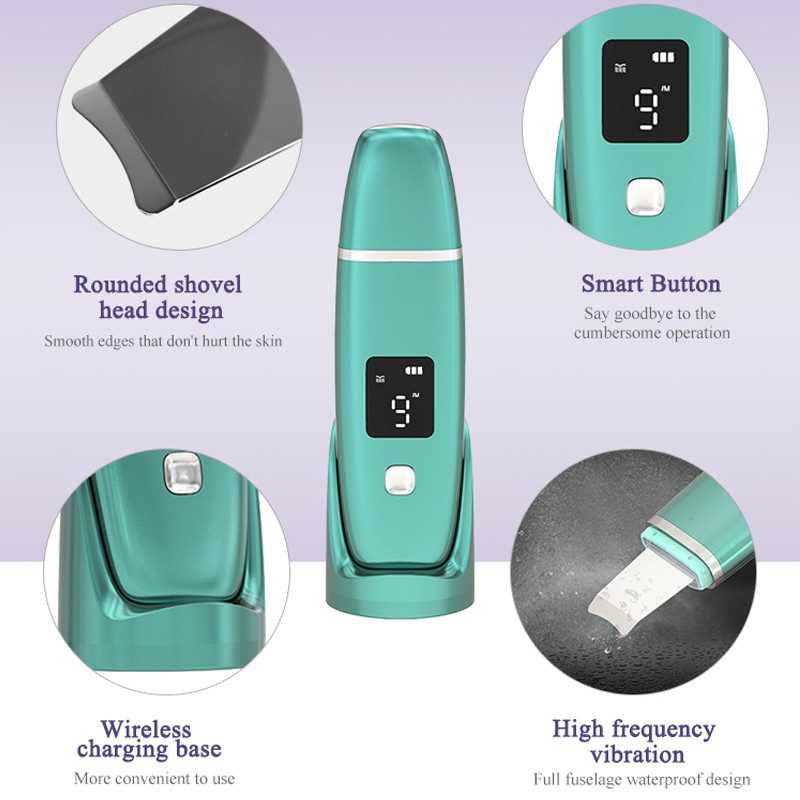 Ultrazvučni piling kože Lopata za guljenje kože Sredstvo za uklanjanje mitesera Stroj za dubinsko čišćenje Pilač lica Čistač pora Uređaj za uljepšavanje