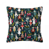 Față de pernă cu muzică amuzantă Spărgător de nuci Balet Față de pernă colorată de primăvară Husă cu fermoar îmbrățișată din poliester