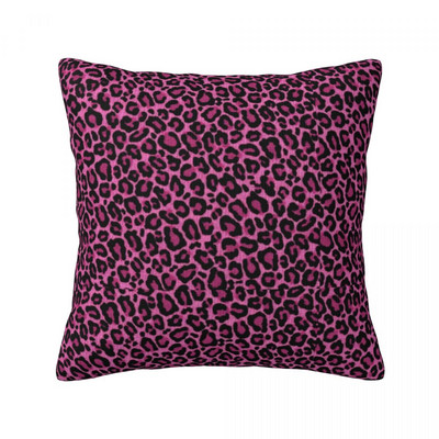 Funky Leopard Print párnahuzat Pink Black Spots Print tavaszi színű párnahuzat poliészter párna cipzárhuzat