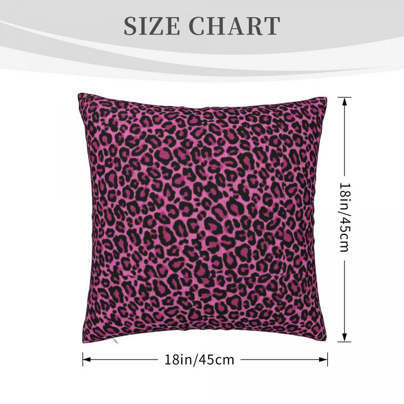 Funky Leopard Print párnahuzat Pink Black Spots Print tavaszi színű párnahuzat poliészter párna cipzárhuzat