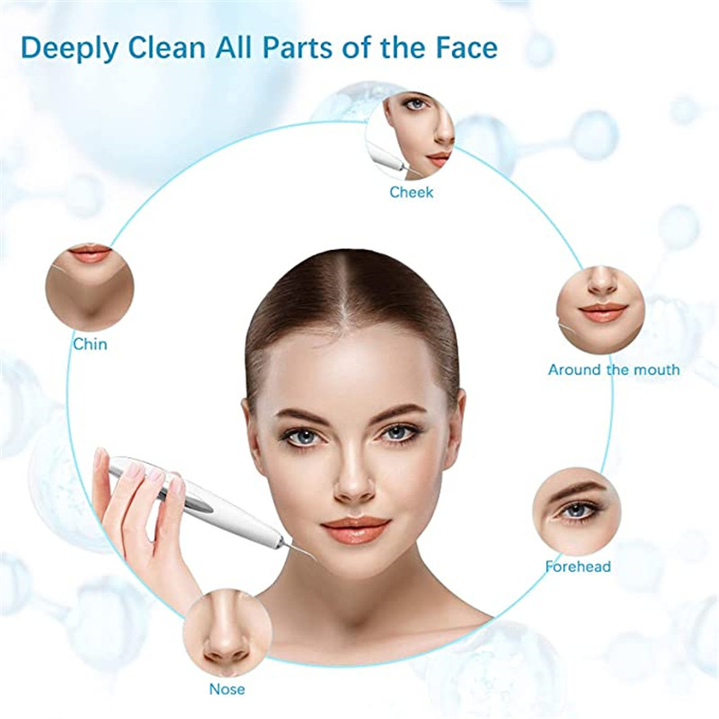 Skin Scrubber Face Spatula Remover για μαύρα στίγματα χαμηλού θορύβου 3 Λειτουργίες Επαναφορτιζόμενο USB Face Cleaner Lifting εργαλείο για βαθύ καθαρισμό